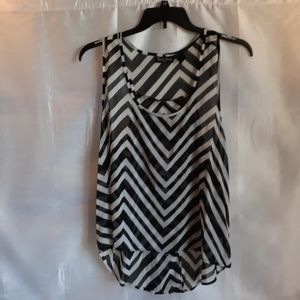 Black and White Sheer Blouse